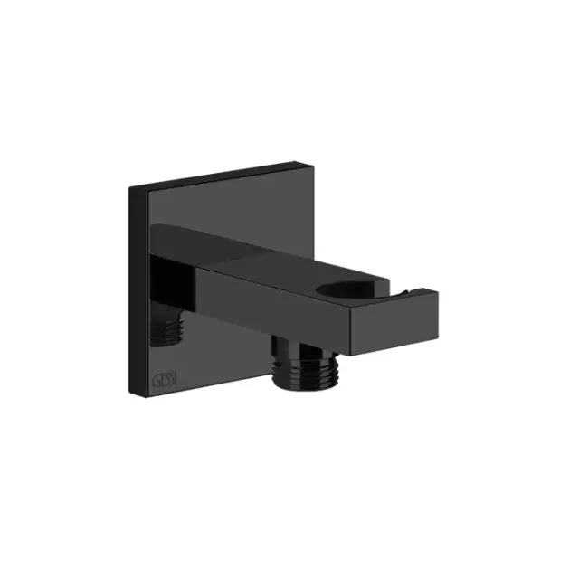 Gessi Rettangolo Шланговое подключение с держателем душа, цвет: matte black 20161#299