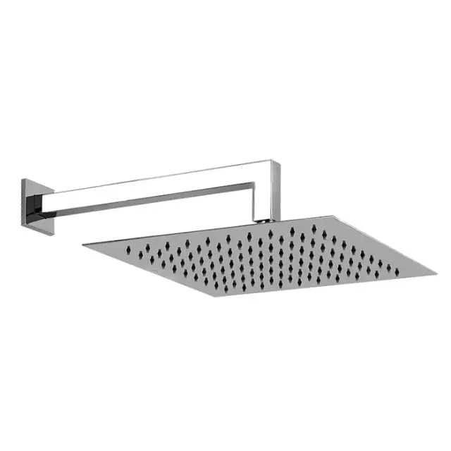 Gessi Emporio Shower Верхний душ 30x30 см 1 вид струи, кронштейн настенный 34 см, цвет: mirror steel 93348#238