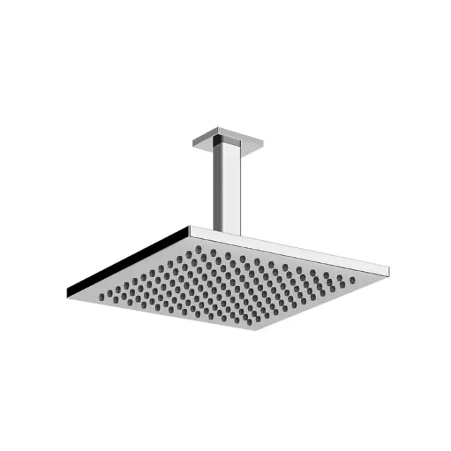 Gessi Emporio Shower Верхний душ 20x20 см 1 вид струи, кронштейн потолочный 25,8 см, цвет: chrome 47374#031