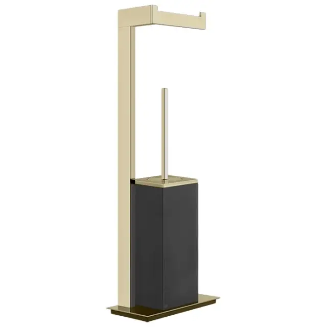 Gessi Inverso/Rettangolo Стойка напольная - ершик, держатель бумаги, цвет: brushed brass PVD 20934#727