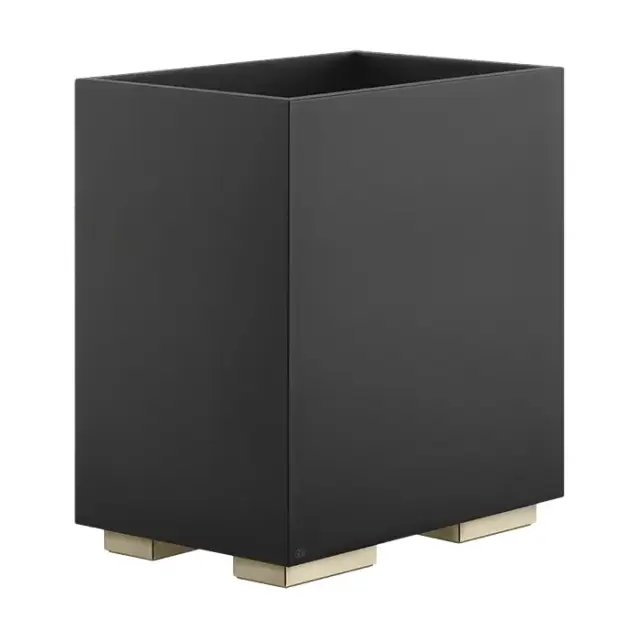 Gessi Inverso/Rettangolo Корзина для мусора без крышки напол., черная, цвет: warm bronze brushed PVD 20991#726