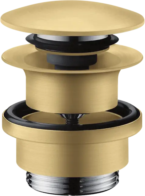 Axor Донный клапан Push-Open для раковины и биде, универсальный, латунь, цвет: шлифованное золото 51300250