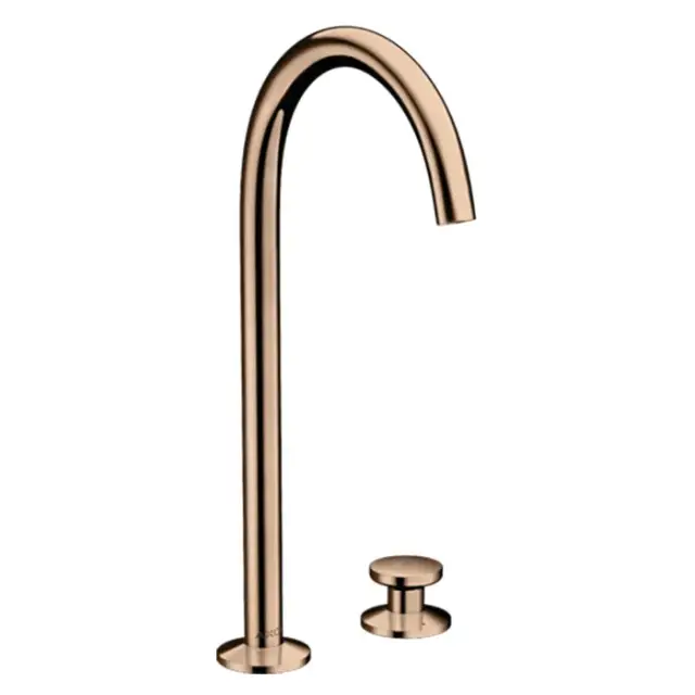 Axor One Смеситель для раковины высокий на 2 отверстие с д/к, цвет: полированное розовое золото 48060300