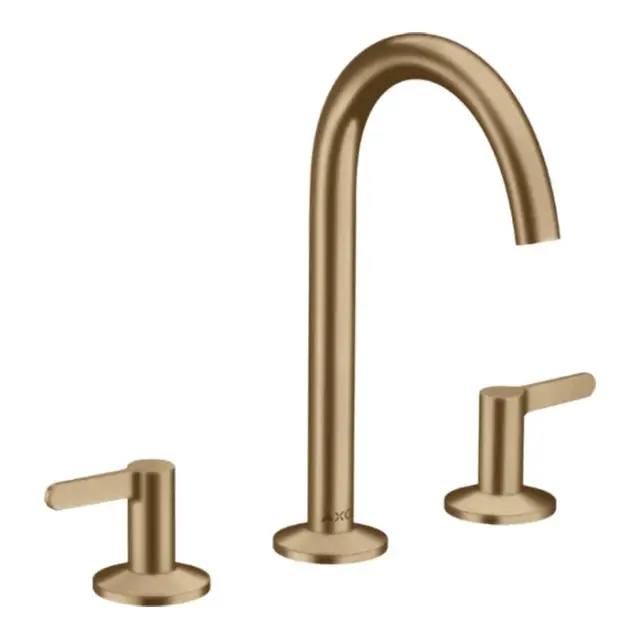 Axor One Смеситель для раковины на 3 отверстия с донным клапаном, цвет: шлифованная бронза 48050140