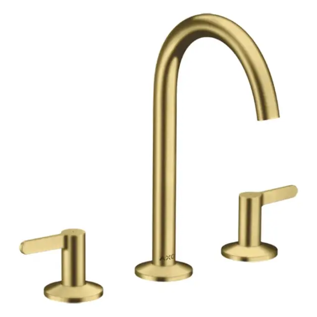 Axor One Смеситель для раковины на 3 отверстия с донным клапаном, цвет: шлифованная латунь 48050950