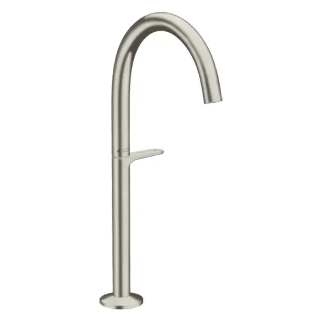 Axor One Смеситель для раковины высокий на 1 отверстие с донным клапаном, цвет: нержавеющая сталь 48030800