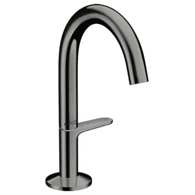 Axor One Смеситель для раковины высокий на 1 отверстие с дон. клап., цвет: полированный черный хром 48010330