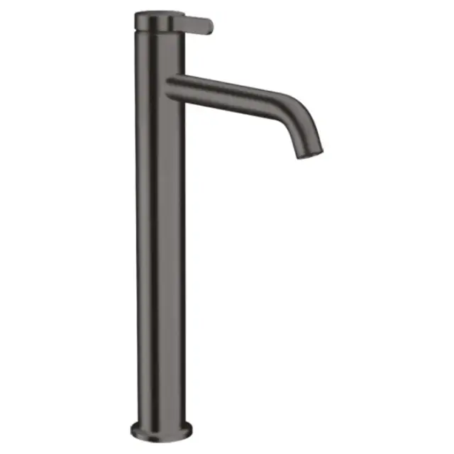 Axor One Смеситель для раковины высокий на 1 отверстие с донным клап., цвет: шлифованный черный хром 48002340