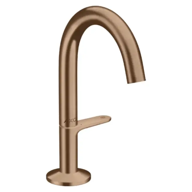 Axor One Смеситель для раковины высокий на 1 отверстие с дон. клап., цвет: шлифован. розовое золото 48010310