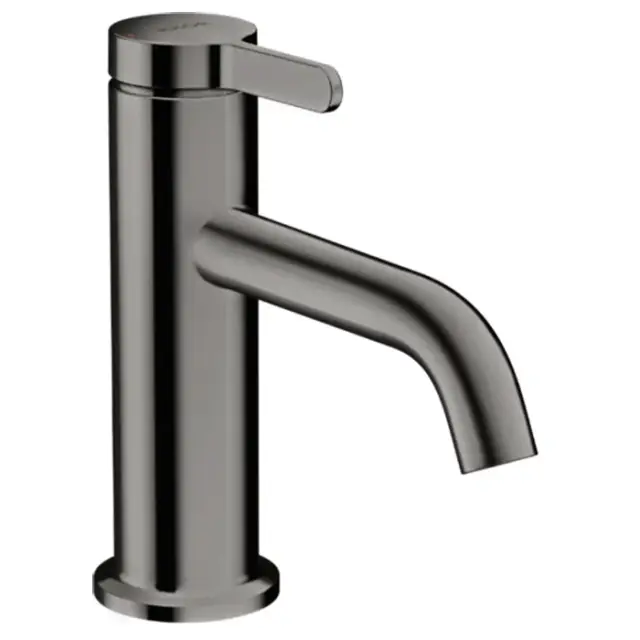 Axor One Смеситель для раковины на 1 отверстие с донным клапаном, цвет: полированный черный хром 48001330