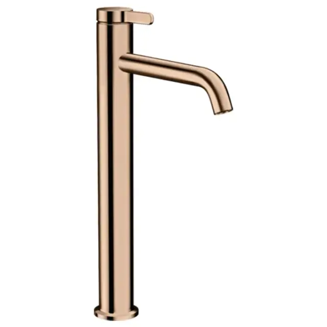 Axor One Смеситель для раковины высокий на 1 отверстие с дон. клап., цвет: полирован. розовое золото 48002300