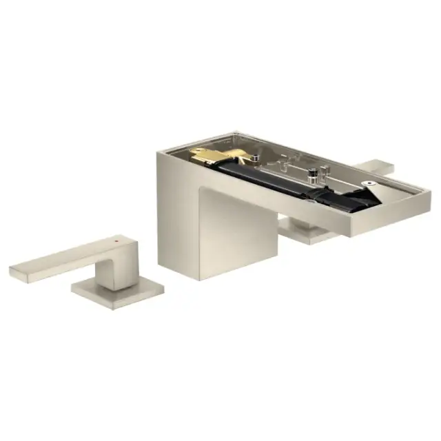 Axor MyEdition Смеситель для раковины на 3 отверстия с донным клапаном, цвет: шлифованный никель 47052820