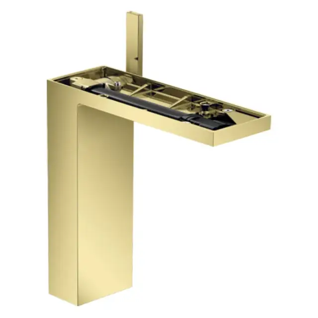 Axor MyEdition Смеситель для раковины высокий на 1 отверстие с дон. клап., цвет: полированное золото 47022990