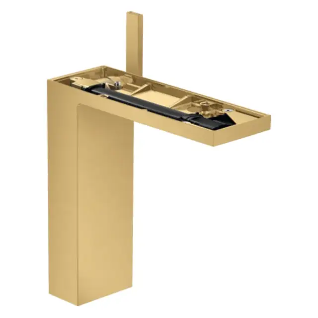 Axor MyEdition Смеситель для раковины высокий на 1 отверстие с дон. клап., цвет: шлифованное золото 47022250