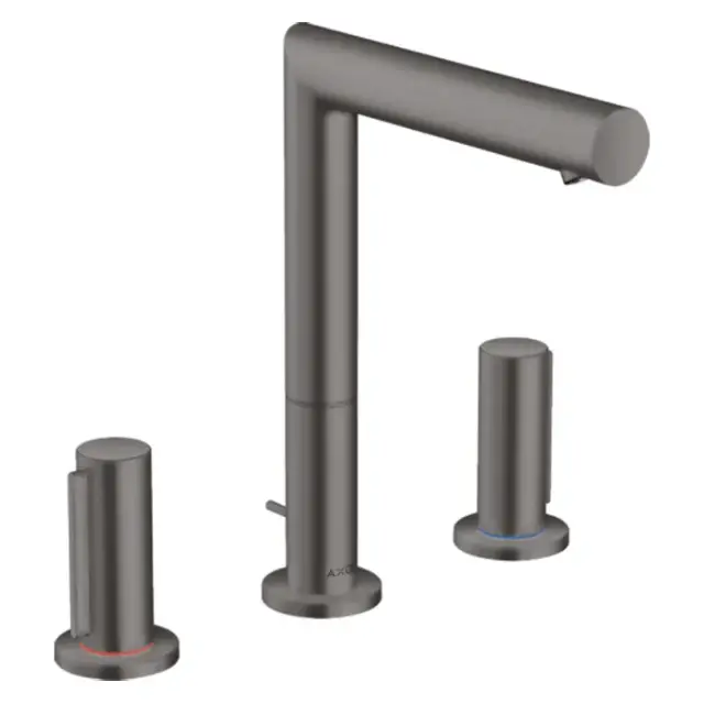 Axor Uno Смеситель для раковины на 3 отверстия с донным клапаном, цвет: шлифованный черный хром 45133340