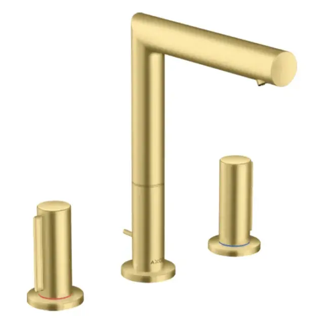 Axor Uno Смеситель для раковины на 3 отверстия с донным клапаном, цвет: шлифованная латунь 45133950