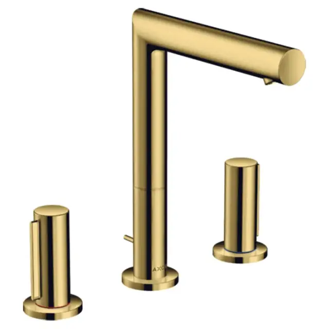Axor Uno Смеситель для раковины на 3 отверстия с донным клапаном, цвет: полированное золото 45133990