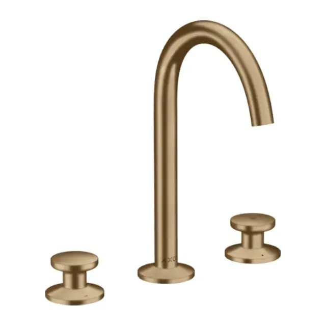 Axor One Смеситель для раковины на 3 отверстия с донным клапаном, цвет: шлифованная бронза 48070140