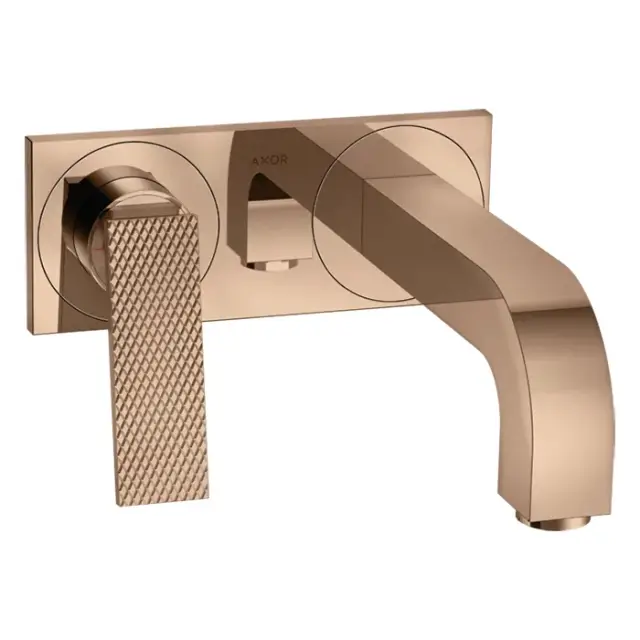 Axor Citterio Смеситель для раковины встраиваемый, внешняя часть, с д/к, цвет: полир. красное золото 39171300