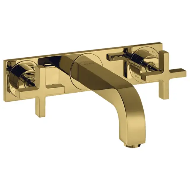 Axor Citterio Смеситель для раковины встраиваемый внеш. часть, с дон. клап., цвет: шлифован. золото 39144990