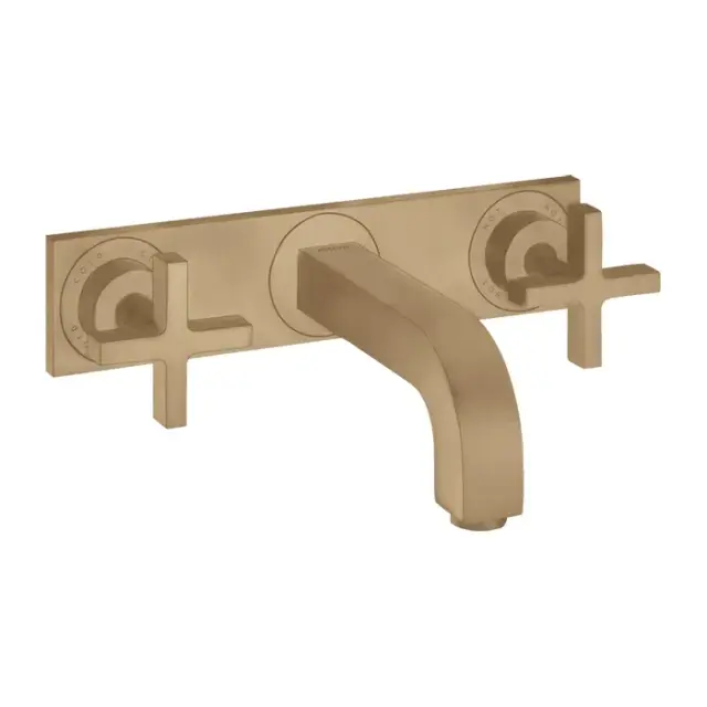 Axor Citterio Смеситель для раковины встраиваемый внеш. часть, с дон. клап., цвет: шлифован. бронза 39144140