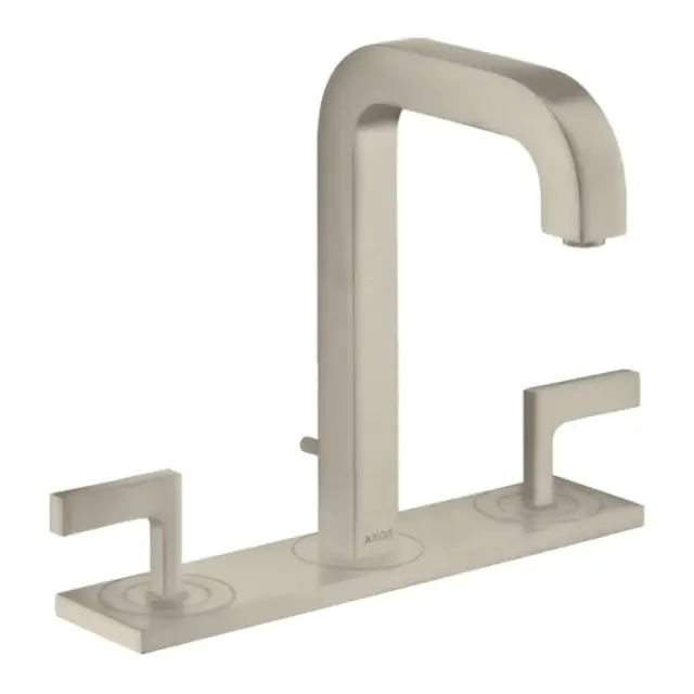 Axor Citterio Смеситель для раковины на 3 отверстия с донным клапаном, цвет: шлифованный никель 39136820