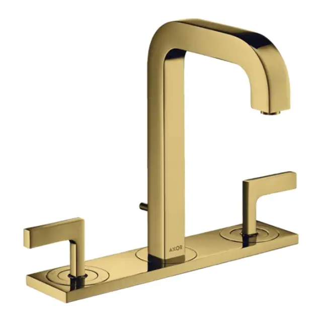 Axor Citterio Смеситель для раковины на 3 отверстия с донным клапаном, цвет: полированное золото 39136990
