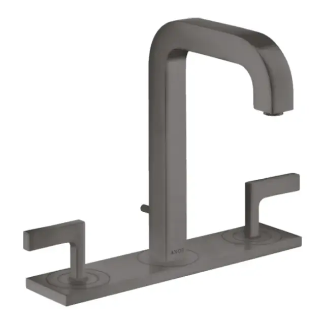 Axor Citterio Смеситель для раковины на 3 отверстия с донным клап., цвет: шлифованный черный хром 39136340