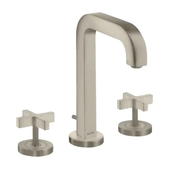 Axor Citterio Смеситель для раковины на 3 отверстия с донным клапаном, цвет: шлифованный никель 39133820