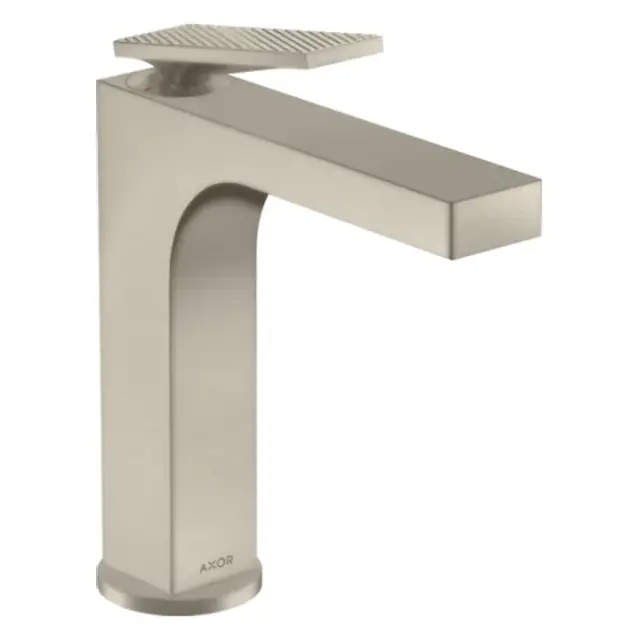 Axor Citterio Смеситель для раковины на 1 отверстие с донным клапаном, цвет: шлифованный никель 39081820