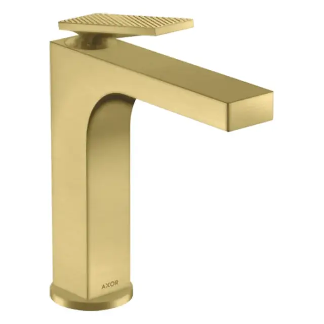 Axor Citterio Смеситель для раковины на 1 отверстие с донным клапаном, цвет: шлифованная латунь 39081950