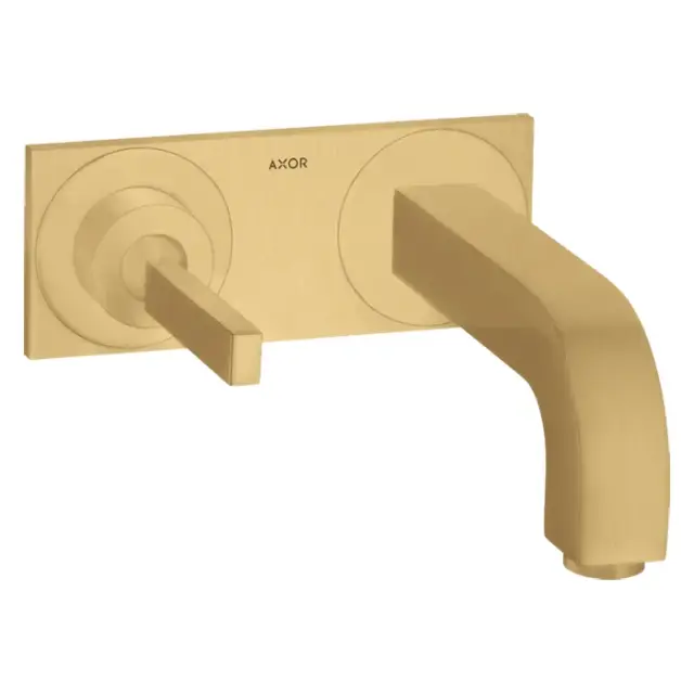 Axor Citterio Смеситель для раковины встраиваемый внеш. часть, с дон. клап., цвет: шлифован. золото 39112250