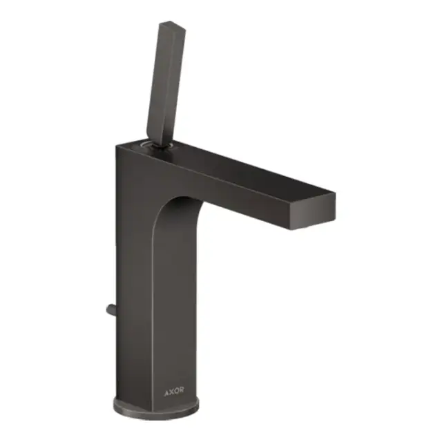 Axor Citterio Смеситель для раковины на 1 отверстие с донным клапаном, цвет: шлифованный черный хром 39031340