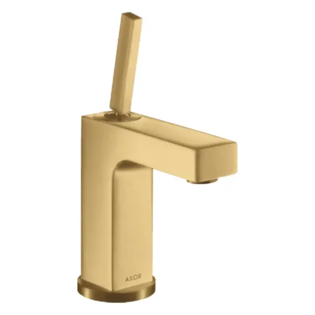 Axor Citterio Смеситель для раковины на 1 отверстие с донным клапаном, цвет: шлифованное золото 39018250