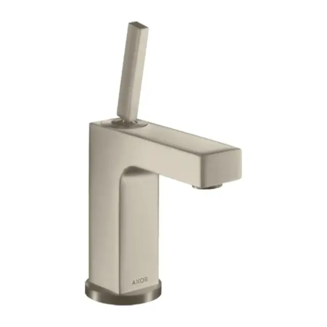 Axor Citterio Смеситель для раковины на 1 отверстие с донным клапаном, цвет: шлифованный никель 39010820