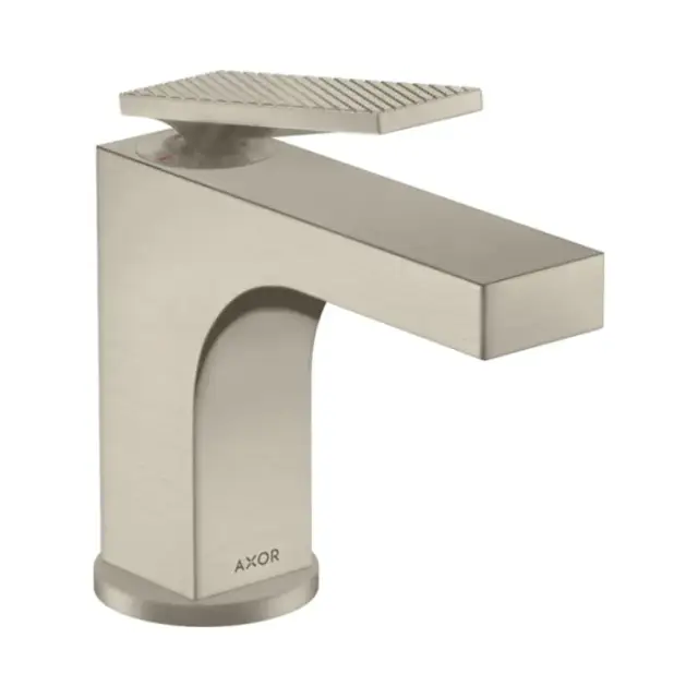 Axor Citterio Смеситель для раковины на 1 отверстие с донным клапаном, цвет: шлифованный никель 39001820