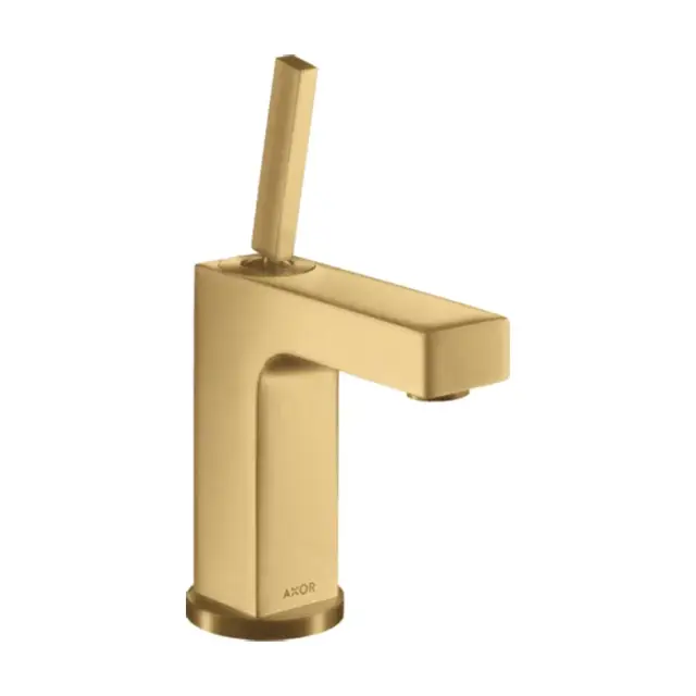 Axor Citterio Смеситель для раковины на 1 отверстие с донным клапаном, цвет: шлифованное золото 39010250