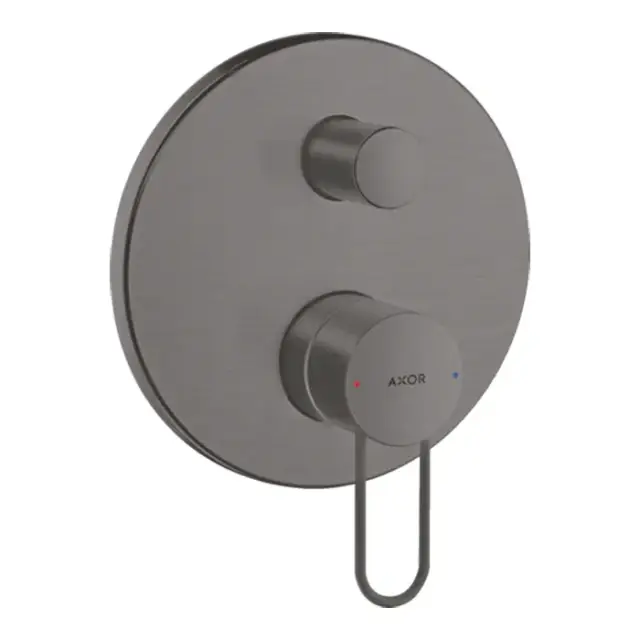 Axor Uno Смеситель для ванны встраиваемый на 2 потребителя, цвет: шлифованный черный хром 38428340