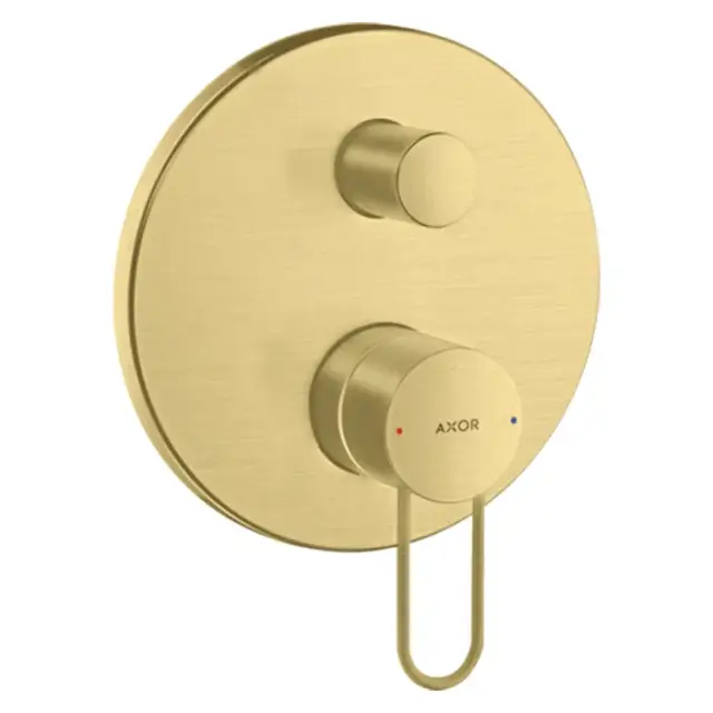 Axor Uno Смеситель для ванны встраиваемый на 2 потребителя, внешняя часть, цвет: шлифованная латунь 38428950