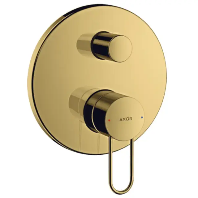 Axor Uno Смеситель для ванны встраиваемый на 2 потребителя, внешняя часть, цвет: полированное золото 38426990