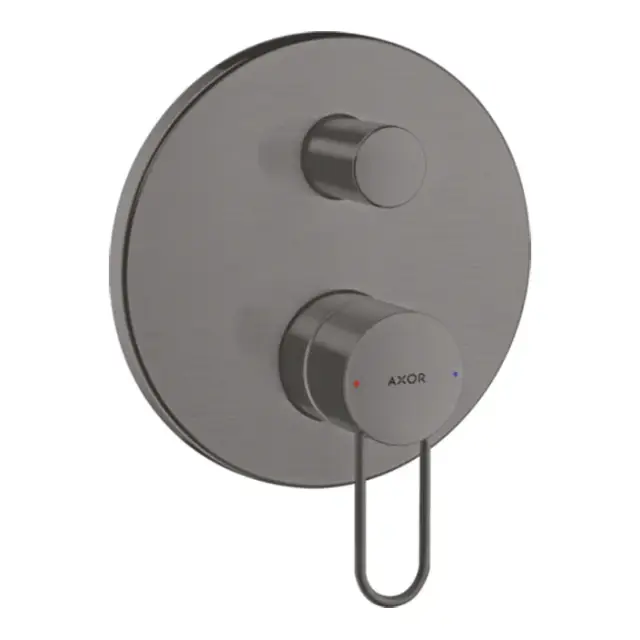 Axor Uno Смеситель для ванны встраиваемый на 2 потребителя, цвет: шлифованный черный хром 38426340