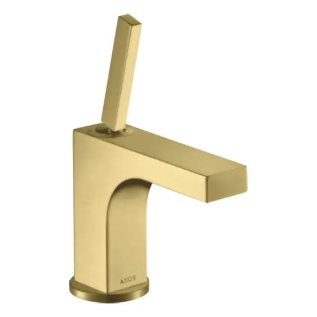Axor Citterio Смеситель для раковины на 1 отверстие с донным клапаном, цвет: шлифованная латунь 39035950