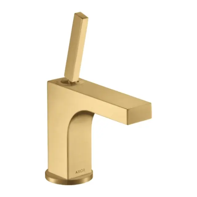 Axor Citterio Смеситель для раковины на 1 отверстие с донным клапаном, цвет: шлифованное золото 39035250
