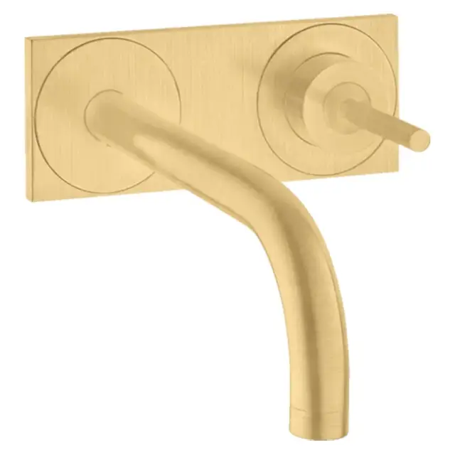 Axor Uno Смеситель для раковины встраиваемый внешняя часть, с донным клап., цвет: шлифованное золото 38112250