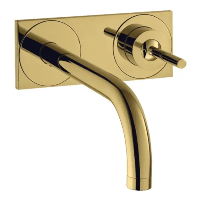 Axor Uno Смеситель для раковины встраиваемый внешняя часть, с донным клап., цвет: шлифованное золото 38112990