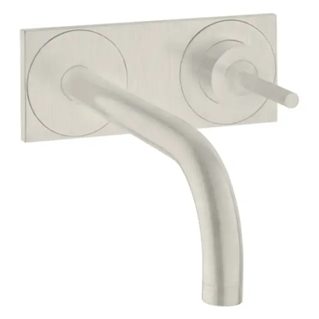 Axor Uno Смеситель для раковины встраиваемый внешняя часть, с донным клап., цвет: нержавеющая сталь 38112800