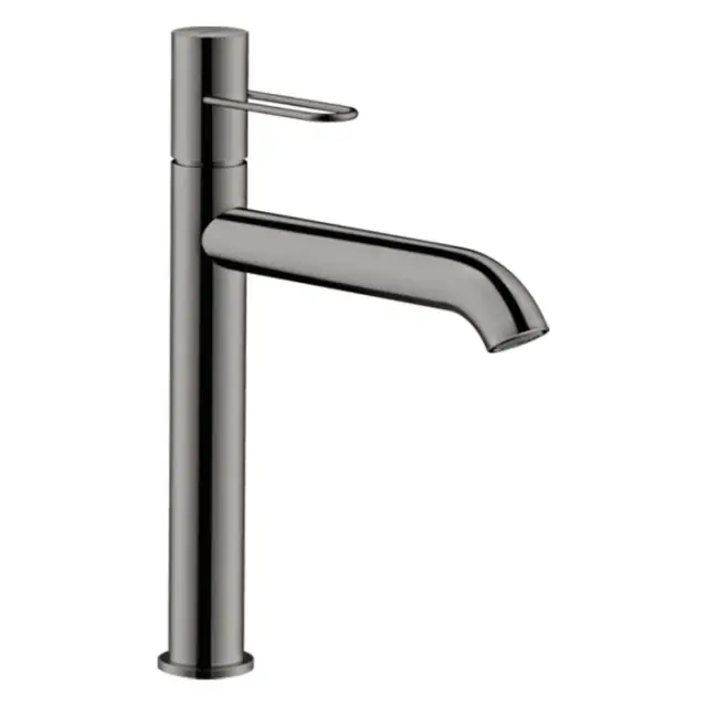 Axor Uno Смеситель для раковины высокий на 1 отверстие с дон. клап., цвет: полированный черный хром 38032330