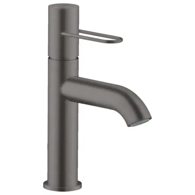 Axor Uno Смеситель для раковины на 1 отверстие с донным клапаном, цвет: шлифованный черный хром 38026340