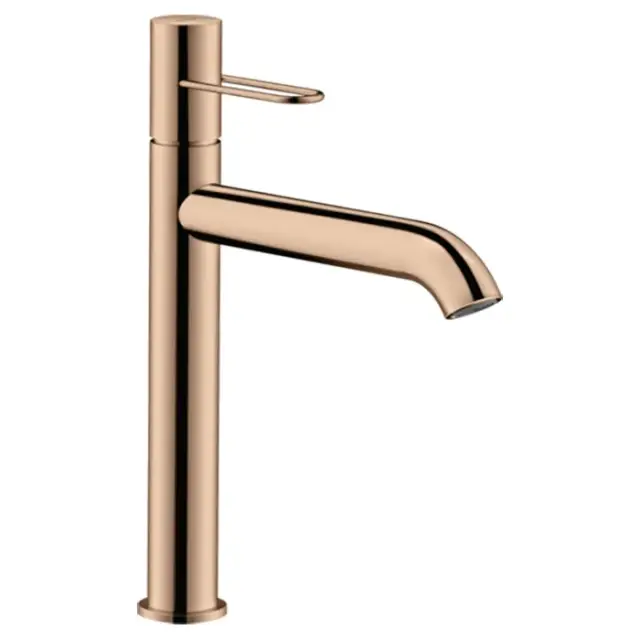 Axor Uno Смеситель для раковины высокий на 1 отверстие с дон. кл., цвет: полированное розовое золото 38032300