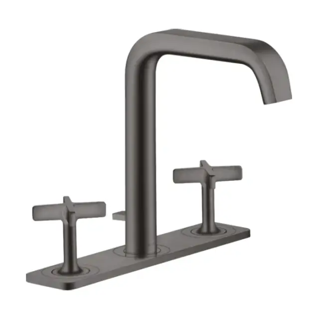 Axor Citterio E Смеситель для раковины на 3 отверстия с дон. клап., цвет: шлифованный черный хром 36116340